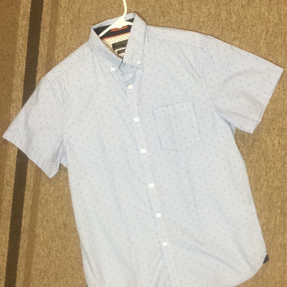 Denim and Flower Button Down Shirt - Picture 3 of 3